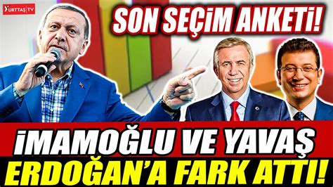 Mansur Yavaş ve Ekrem İmamoğlu son ankette Erdoğan a fark attı YouTube