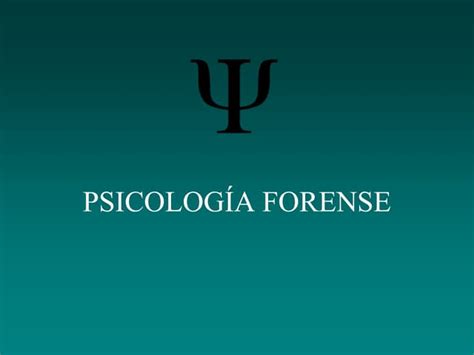 Psicologia Forense Ppt