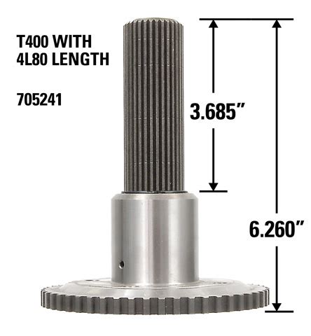 ATI Output Shafts For Drag Racing And High Performance Transmissions