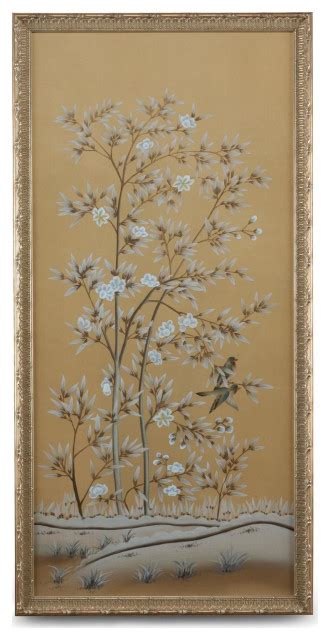 Watercolors Flowers Floral Antique Silver Watercolor On Silk Fr