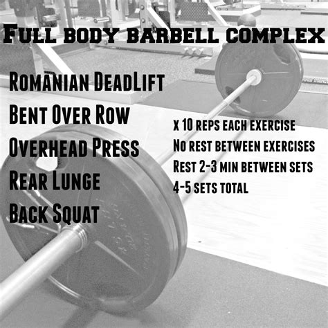 Easy Barbell Complex Workout Crossfit For Adults Workout Plan Without