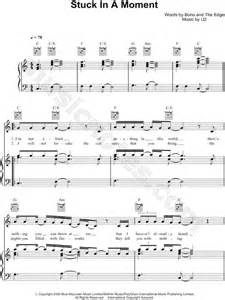 U2 "Stuck In a Moment You Can't Get Out Of" Sheet Music in C Major (transposable) - Download ...