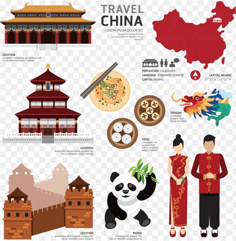 Free download | HD PNG china maptiananmen of heaven great wall poster on chinese culture PNG ...