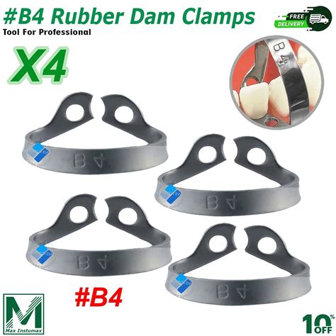 Set Dental Rubber Dam Clamps B4 Brinker Clamp Retractor Endodontic