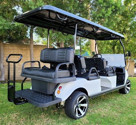 2021 Evolution Carrier 6 Ac Plus Ac Electric 48v Golf Cart 6 Passenger White