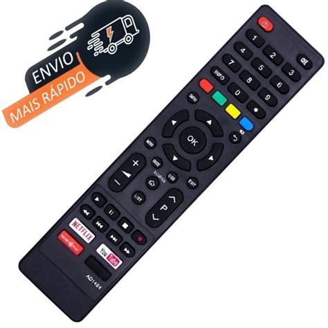 Controle Para Tv Philco Smart Ph Tecla Netflix Globoplay Prime Video