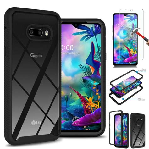 For Lg G X Lg V S Thinq Shockproof Clear Case Cover Tempered Glass