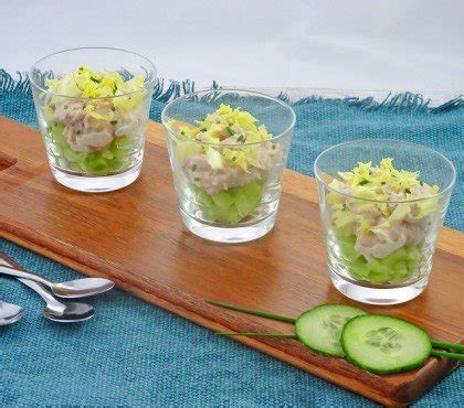 Verrine Sal E Aux Pommes Granny Smith Et Aux Crevettes