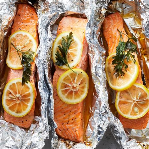 Grilled Lemon Pepper Salmon In Foil Recipe Eatingwell