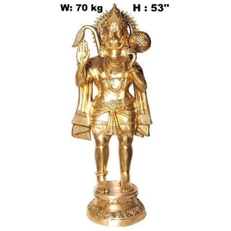 Brass Hanuman Statue Color Golden Gold Plated At Rs Kilogram