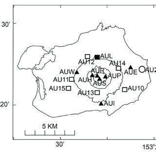 Map Showing Locations Of Historically Active Volcanoes In Alaska As