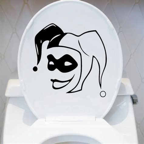 Aliexpress Buy Joker Face Suicide Squad Vinyl Decal Bathroom