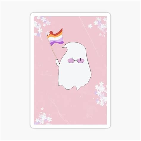 LGBTQ Series Of Ghosts Lesbian Pride Sticker For Sale By AviothicDreamer Redbubble