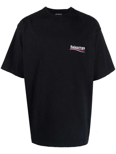 Balenciaga Logo Embroidered Oversize T Shirt Editorialist