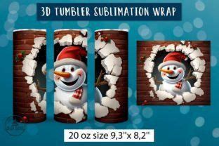 Snowman PNG Christmas Tumbler Wrap Graphic By Olga Boat Design