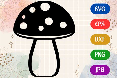 Mushroom Silhouette Vector Svg Eps Dxf Graphic By Creative Oasis