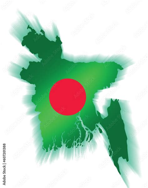 Isolated flag map of Bangladesh.Bangladeshi flag with map Stock Vector ...