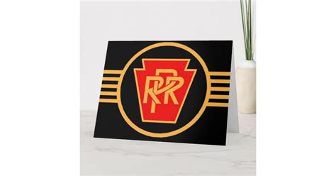 Pennsylvania Railroad Logo, Black & Gold Card | Zazzle