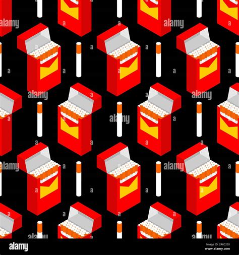 Pack of cigarettes pattern seamless. cigarette background Stock Vector ...