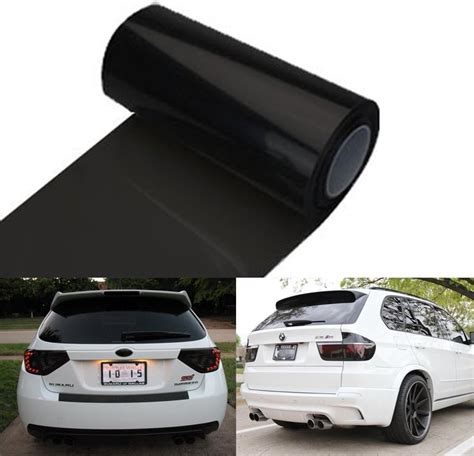 12 By 48 Inches Self Adhesive Headlight Tail Lights Fog Lights Tint Vinyl Film 12