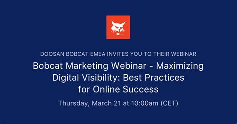 Bobcat Marketing Webinar Maximizing Digital Visibility Best