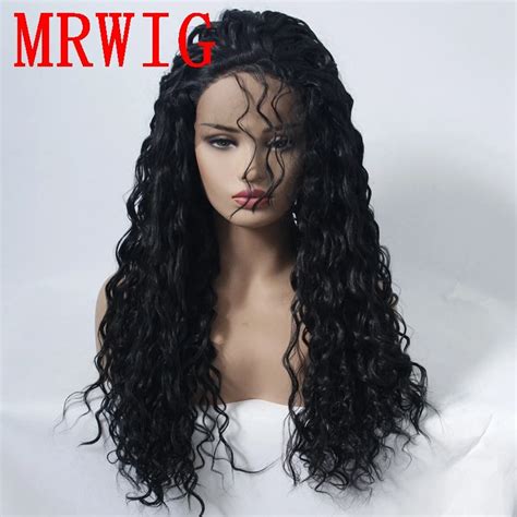 MRWIG Free Part Kinky Curly Front Lace Wig Baby Hair Inch Real Hair Swiss Lace Brown Blonde