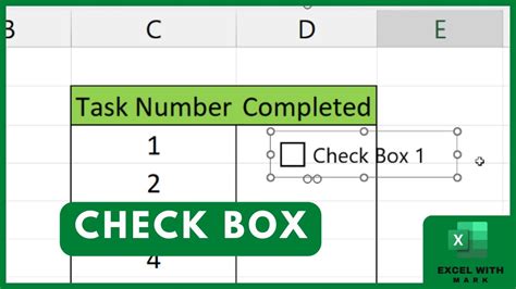 How To Insert A Checkbox In Excel YouTube