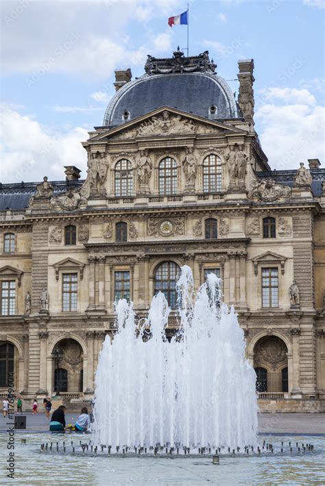 Paris France On July Architectural Fragment Of One Of