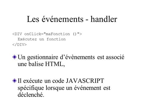 Chapitre Javascript Ppt T L Charger