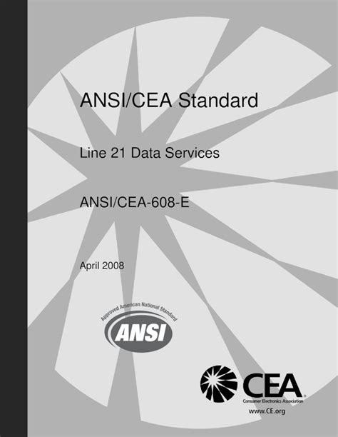 Pdf Ansi Cea 608 E Preview Dokumentips