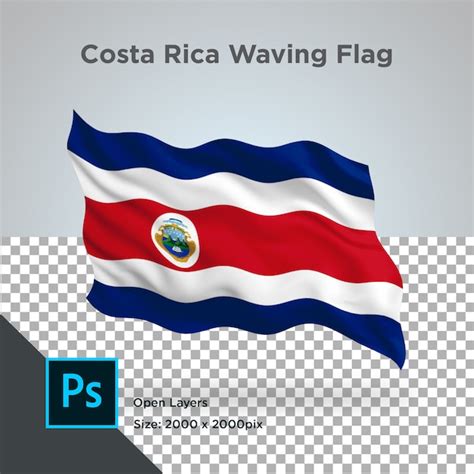 Premium PSD El Salvador Flag Wave Transparent PSD