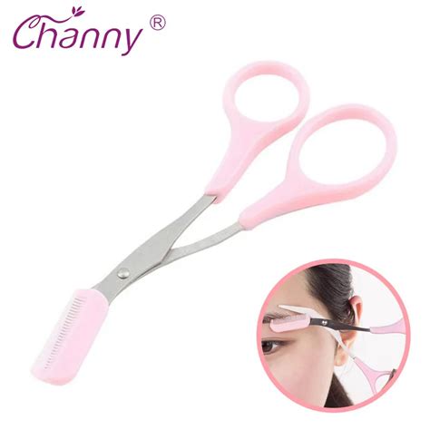 Channy Eyebrow Trimmer Scissors With Comb Woman Men Hair Removal