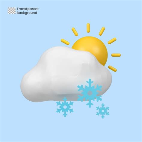 Premium Psd Psd Snow Sunny Sun Icon Isolated 3d Render Illustration