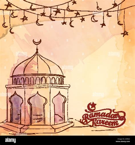 Ramadan Kareem Greeting Background Islamic Vector Design Stock Vector