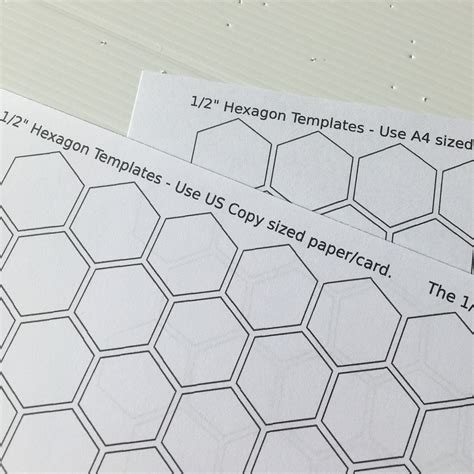 Hexagons Printable Epp Templates 12 Hexagons For Etsy