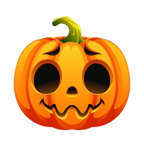 Premium Vector Halloween Pumpkin With Anxious Expression Jack O