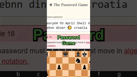 How To Beat The Password Game Chess Youtube