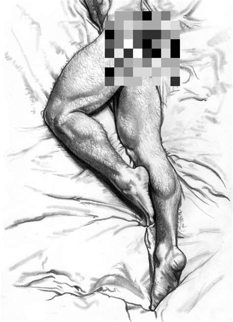 Silk Male Nude Queer German Etching Giclee Art Print Gay Drawing Print