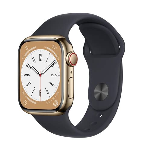 Apple Watch Series 7 (2021) GPS + Cellular 45 mm - Acier inoxydable Or ...