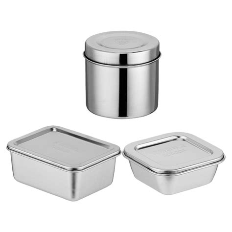 3 Pcs Flatware Storage Boxes With Lids Food Container Practical Lunch Boxes Sample Box Crisper