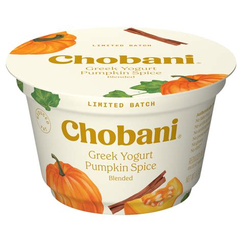 Save On Chobani Limited Batch Low Fat Pumpkin Spice Blended Greek