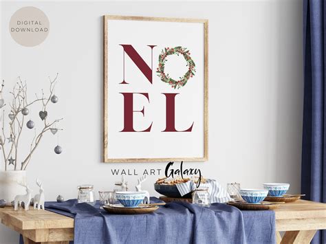 Noel Poster, Noel Sign, Noel Printable, Christmas Wall Art Prints ...