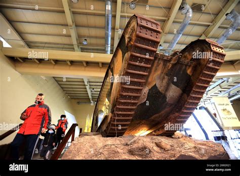 220312 -- AMMAN, March 12, 2022 -- People visit the Royal Tank Museum ...