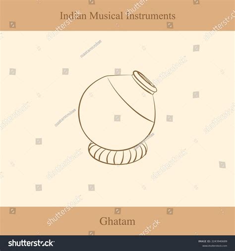 Indian Music Instruments Line Drawing Vector Stock Vector Royalty Free