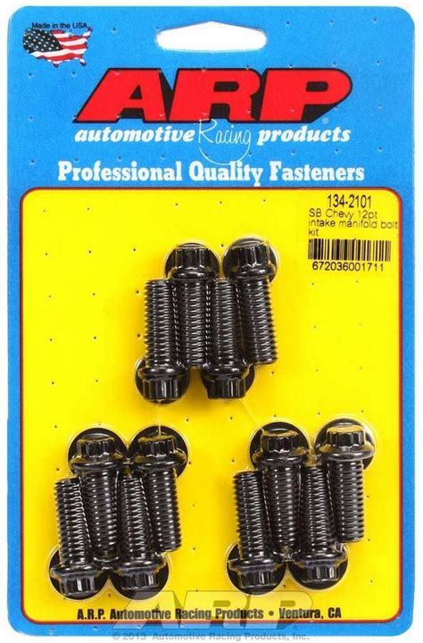 Arp Intake Manifold Bolt Kit 12 Point Head Washers Included Chromoly Black Oxide Oem