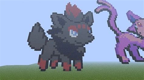 Zorua Pixel Art With Schematics Minecraft Map