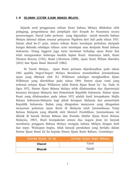 DOCX SEJARAH SISTEM EJAAN BAHASA MELAYU 1 Docx DOKUMEN TIPS