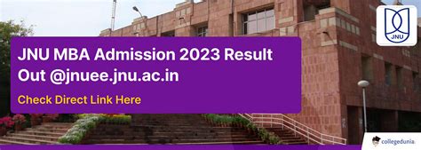 JNU MBA Admission 2023 Result Out @jnuee.jnu.ac.in; Last Date of ...