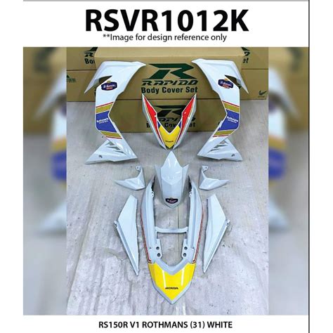 Cover Set Rapido Rsx Honda 150 Rothmans 7 White Color Rsx150