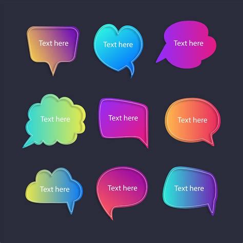 Premium Vector Pack Of Speech Bubbles Sketches Colourful Speech